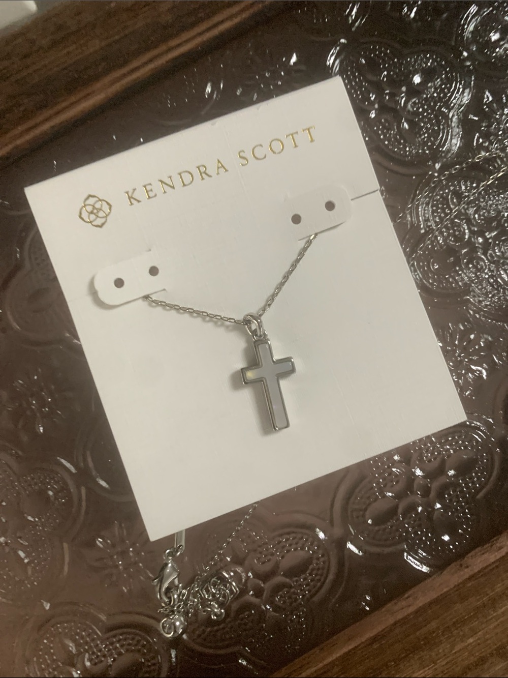 Kendra Scott Kids Silver Cross Necklace - Silver